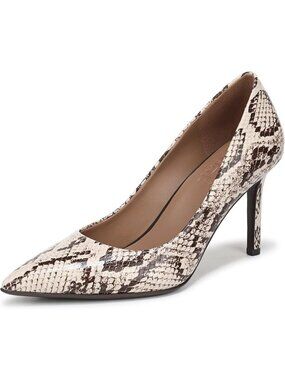 Chic Women's Natural Leather Anna Pumps - Comfortable Heels for Work & Events